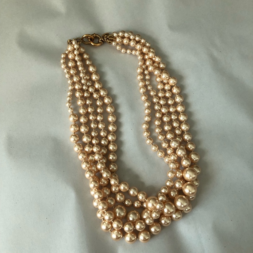 J. Crew Multi Strand Pearl Necklace